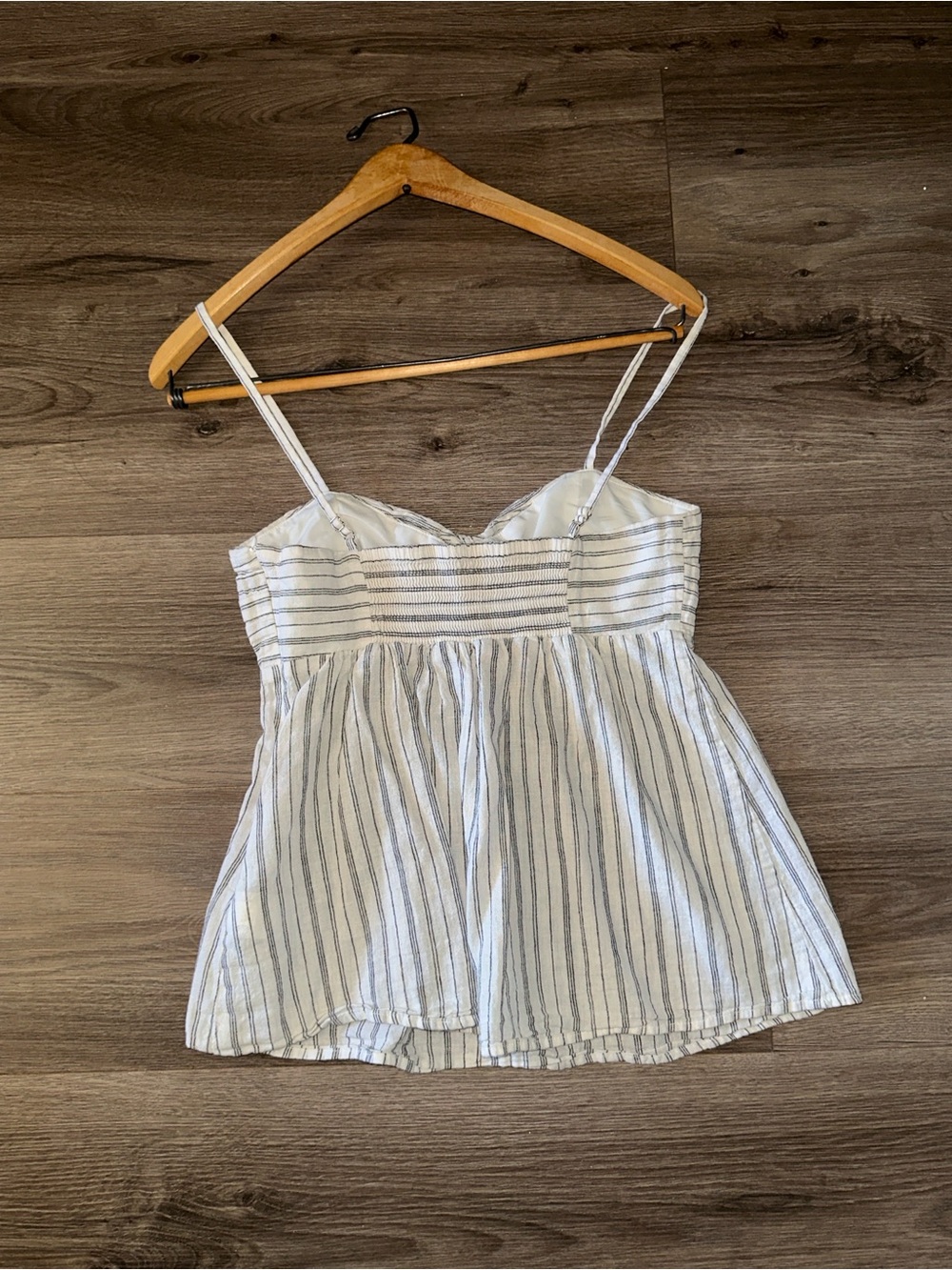 Banana Republic Ivory and Black Striped Camisole Cotton Blend - Picture 5 of 7